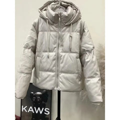 Winter Women's Cold Coat Winter Jackets for Women Warm Leather PU Parkas