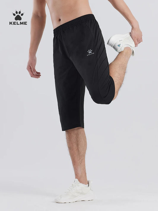Kelme Sports Capris Men's Summer Breathable Fitness Shorts Football Training Ice Silk Running Shorts