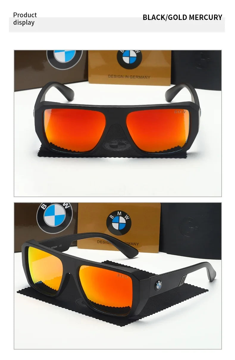 BWM Luxury Polarized Sunglasses Men UV Anti-Glare Driving Cycling Fishing Outdoor Beach Hiking Sunglasses Mirror Color Film