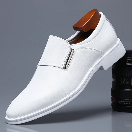 Men's Leather Shoe Fashion Dress Shoes Pointed Toe Split Casual Formal Loafers Business Wedding Oxfords Zapatillas De Hombre Man