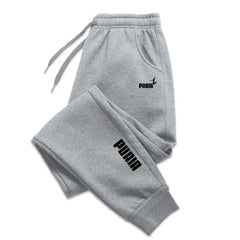 Men Autumn and Winter Pants Sport Running Warm Fleece Long Sweatpants Harajuku