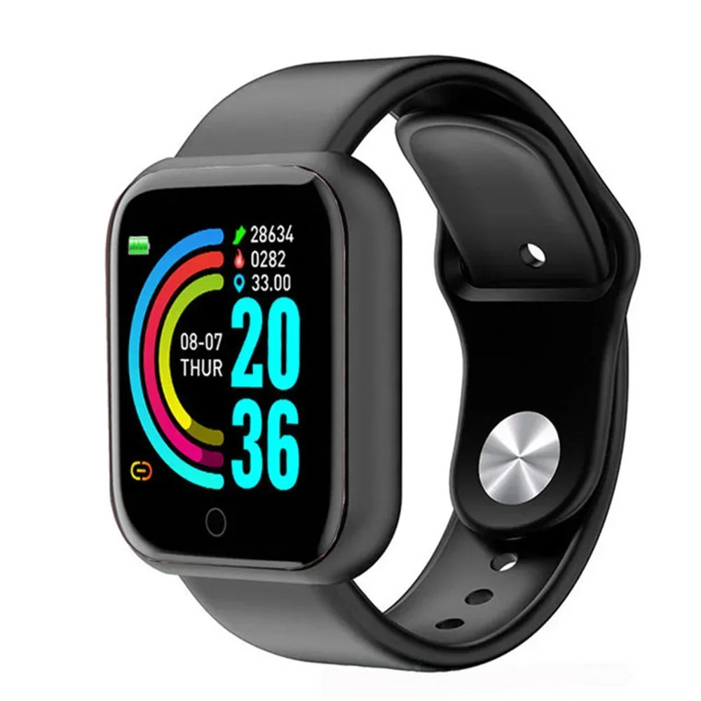 Y68 Smart Watch Color Screen Step Counting Multi Sports Mode Message Reminder Photography Music Remote Control Smart Band
