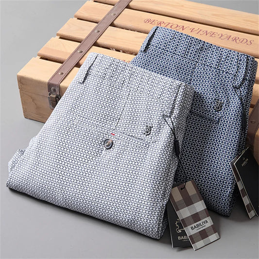 Summer Formal Plaid Suit Pants For Man Casual Pants Men  Korean Fashion Clothing