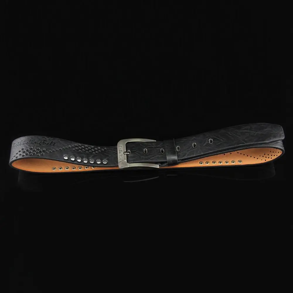 Genuine Leather Men's Belt Luxury High Quality Classic Buckle Business Cowboy Vintage Waistband Alloy Belts