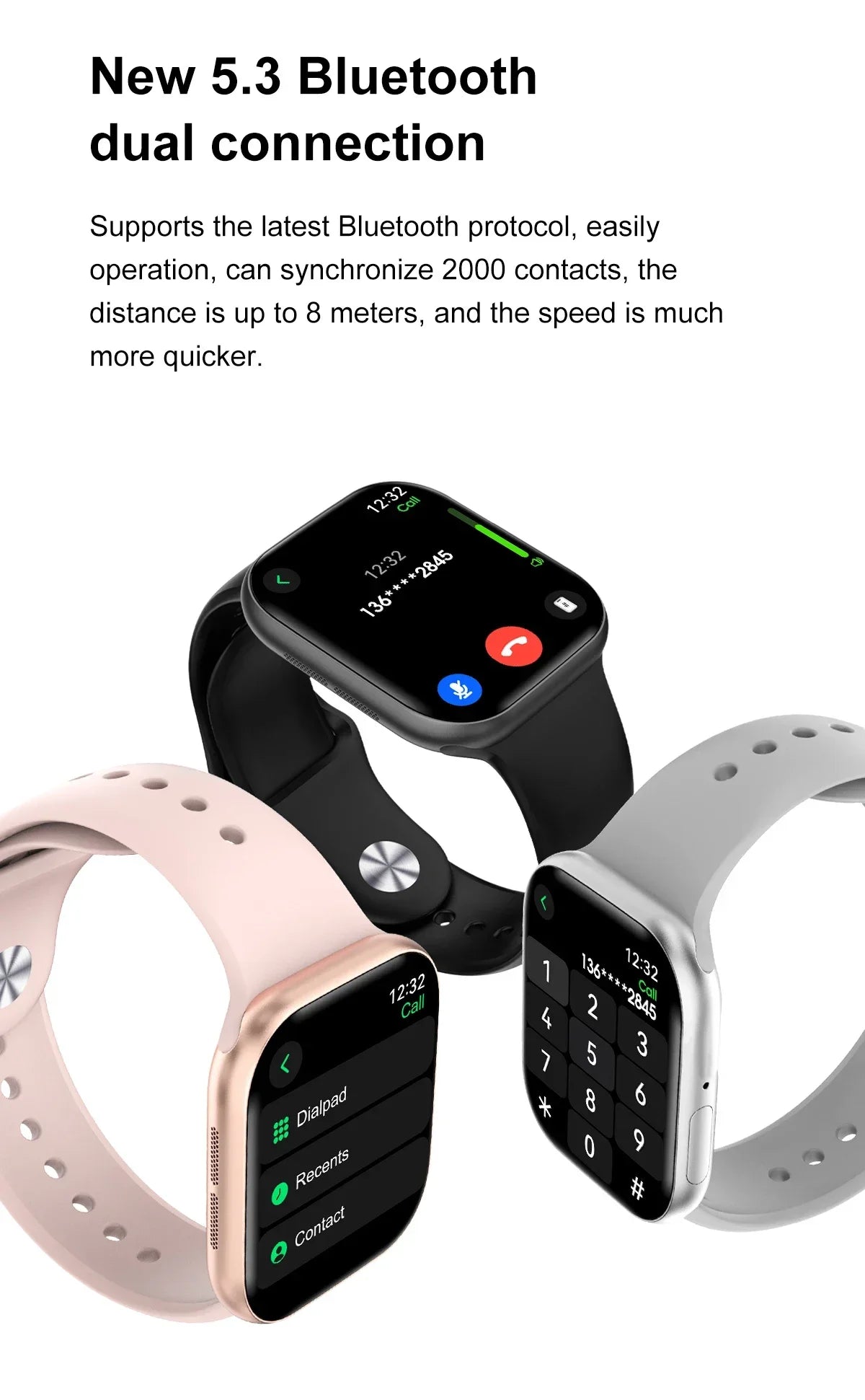 2026 New Original for Apple DT Watch 10 Smart Watch Men AMOLED 4GB Memory Music 3D Surround BT Call Waterproof smart watch Woman