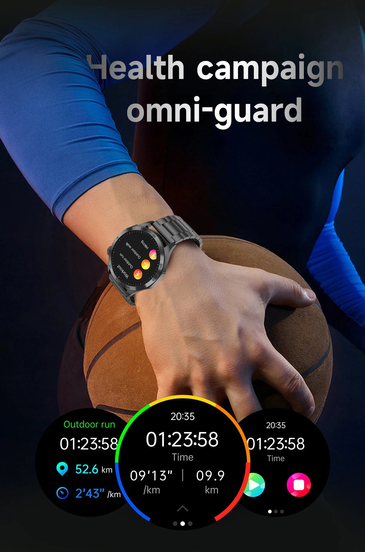 GUHUAVMI NEW Fashion Health Expert Laser iagnosis Smart Watch Men ECG+PPG Three highs  Blood Pressure Heart Rate HD Call Watches