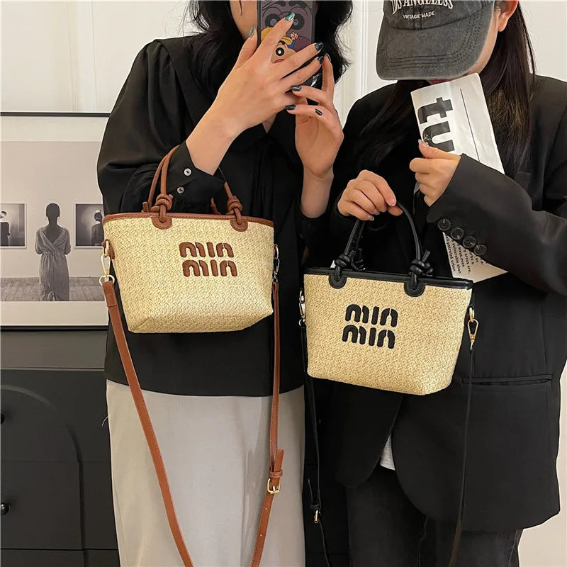 Grass Bag for Women Bohemian Beach Bag Designer