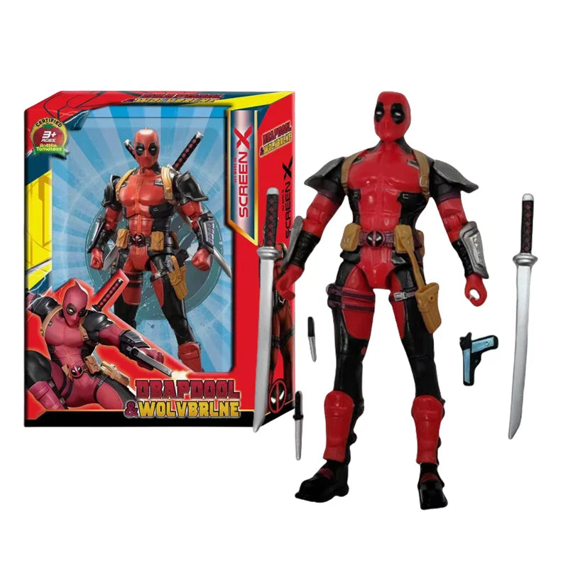 New Super War Deadpool & Wolverine Action Figure 1/10 X-Men Limited Guardians Of The Galaxy Lord Cartoon Toys For Kids Xmas Gift