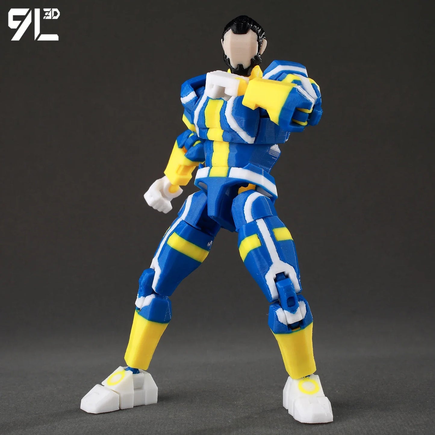 9L3D Lucky13 Invincible IMMORTAL Action Figure Dummy13 BlueYellow Suit T13 Multi-Jointed 3D Printed Collectible Toys Titan13