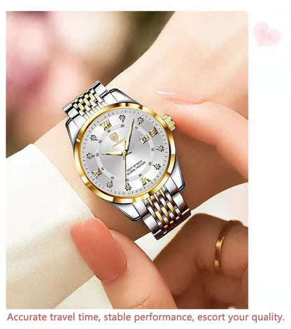 POEDAGAR Top Luxury Fashion Women Watches Waterproof Luminous Date Ladies Quartz Watch Stainless Steel Simple Casual Woman Watch