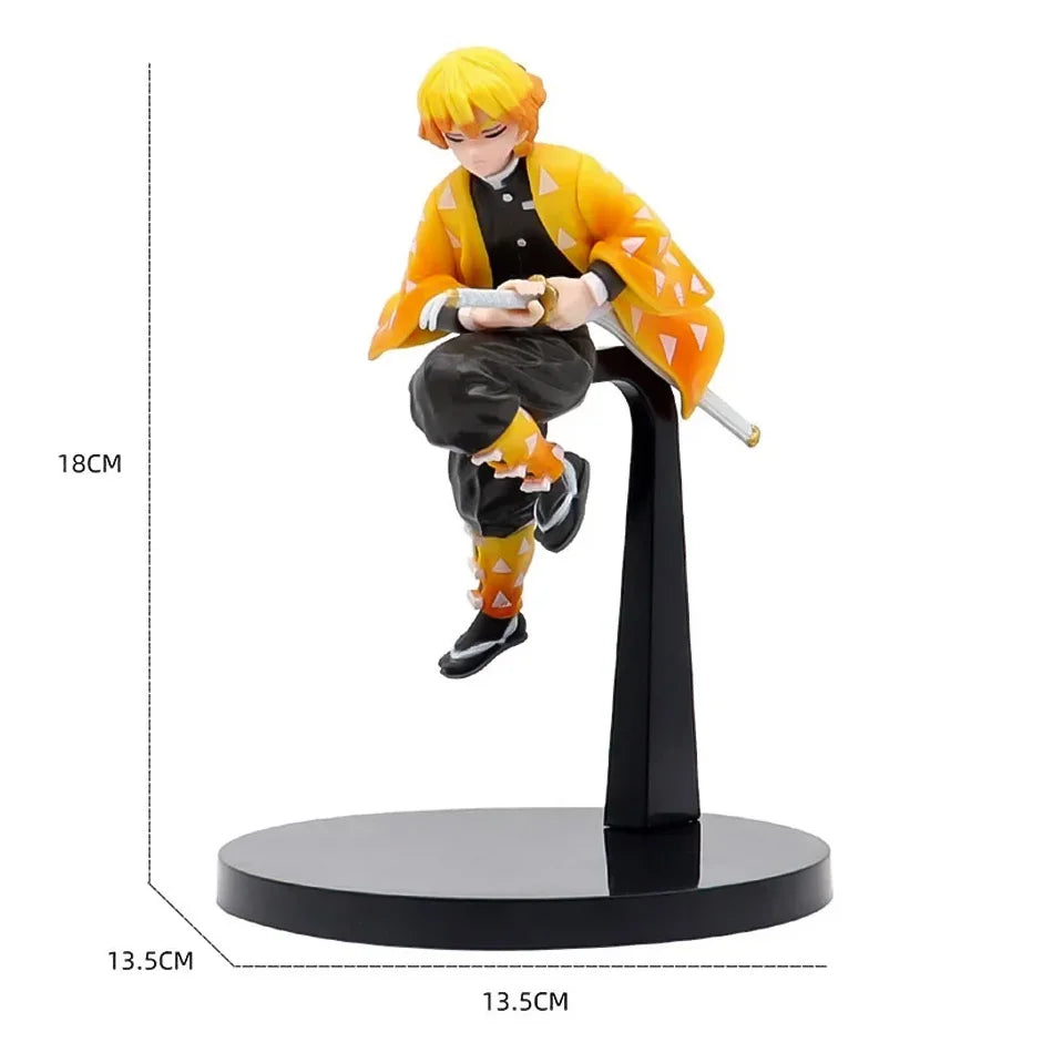 12-20cm Hot Anime Demon Slayer Figure Nezuko Tanjirou Zenitsu Inosuke Kyoujurou Giyuu Kawaii Qposket Figural PVC Model Toys Gift
