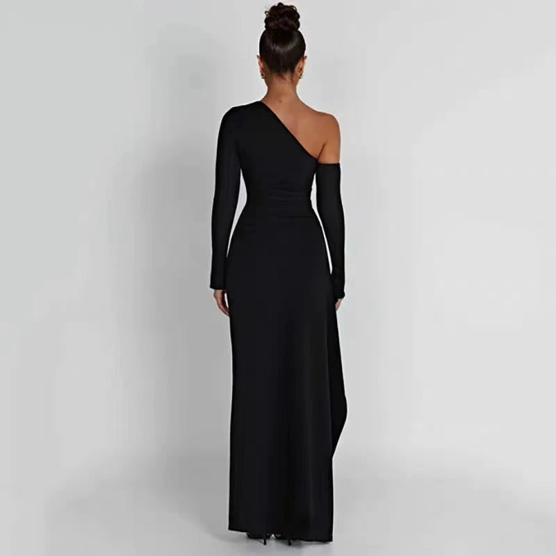 Evening wear Dresses: off Shoulder High Slit Evening Dress Elegant