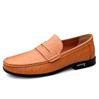 Plus Size Men Loafers Slip On Leather Casual Shoes For Men Moccasins New Spring Formal Footwear