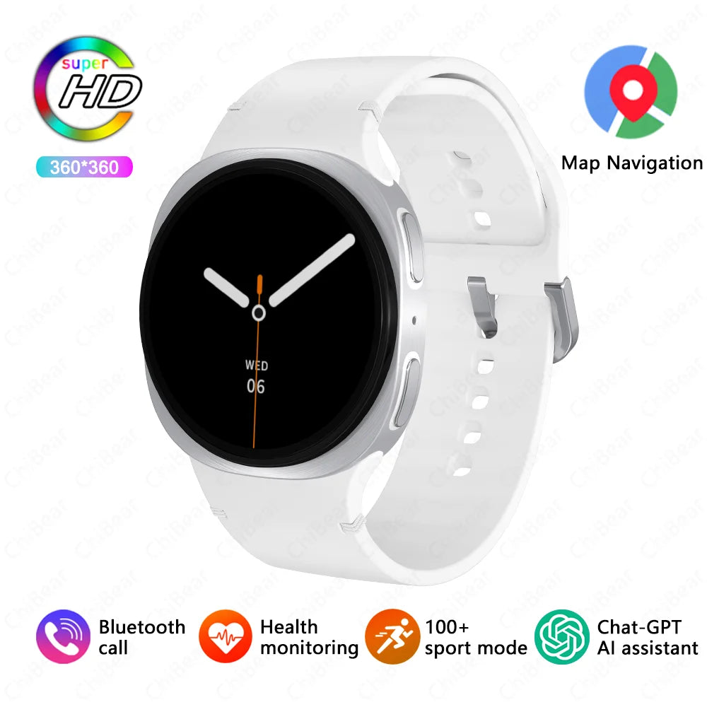 2025 New GPS Map Navigation Smart Watch For Men Women NFC Compass Sports Watch Bluetooth Call AMOLED HD Smartwatch 8 mini