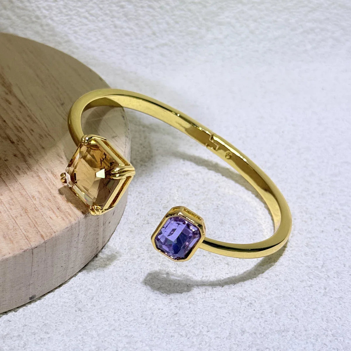 Original 2025 New Trend Anniversary Jewelry Set Charm Luxury Gold Purple Water Drop Crystal Fashion Women NecklaRce ing Earrings