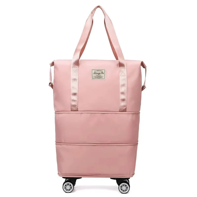 Oxford cloth large capacity travel bag Dry wet separation storage business travel luggage bag Detachable universal wheel