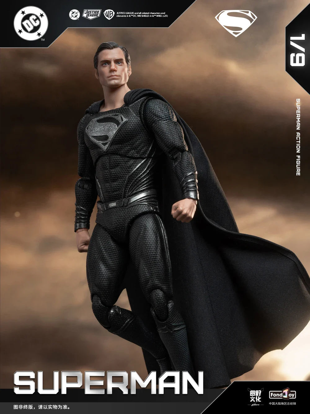 2025 Original Fondjoy David Corenswet Superman Action Figure 1/9 New SupermanFigure PVC Joint Movable Kid Toy Boy Gift