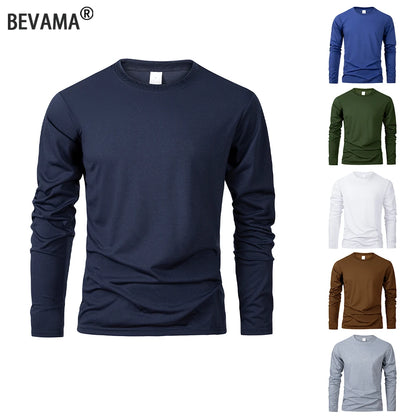 Men's Long Sleeve T Shirts Casual Round Neck Moisture Wicking Tees Male Tops Sports comfortable versatile Men's T-shirts