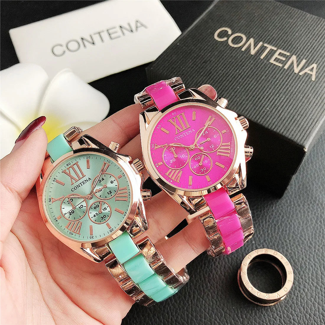 New Creative Watch Women Watches Luxury Rose Gold Quartz Ladies Watches Stainless Steel Bracelets Wristwatches Reloj Mujer