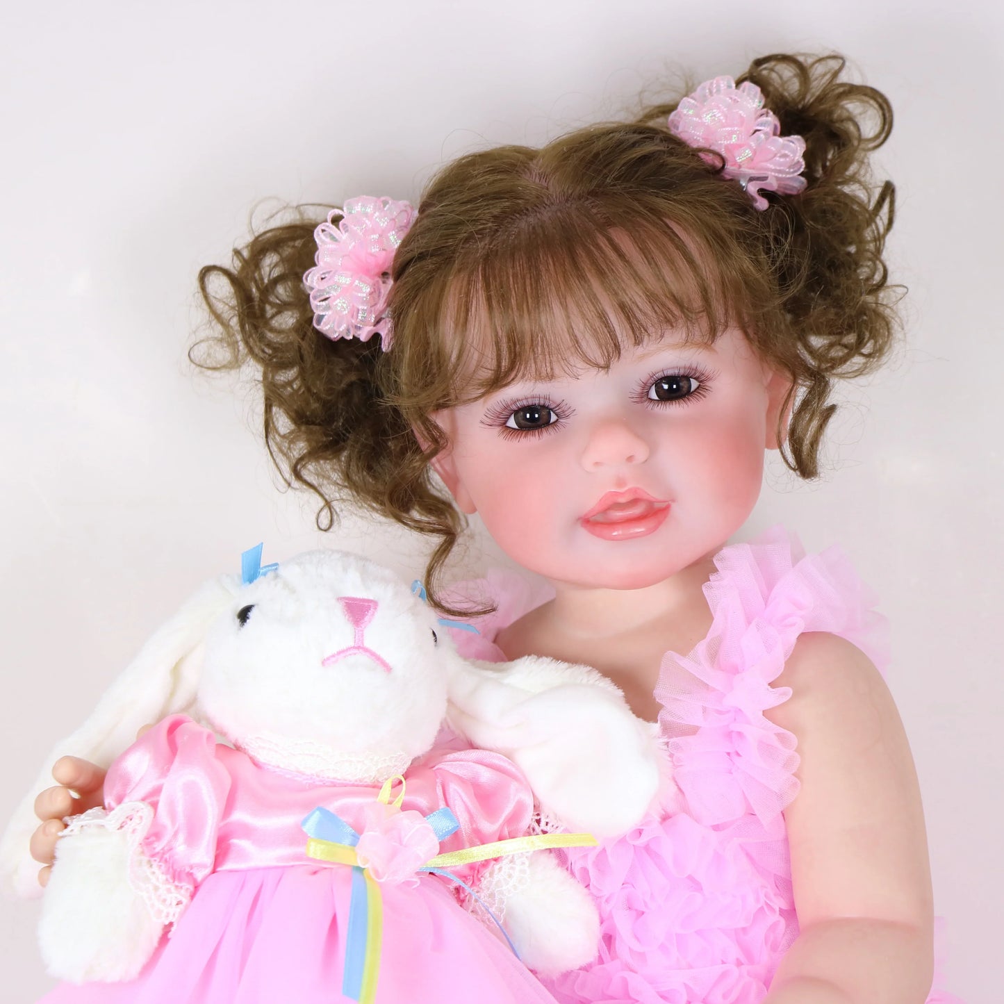 Happy Dance Reborn Toddler Doll – 22-Inch Lifelike Companion with Plush Bunny