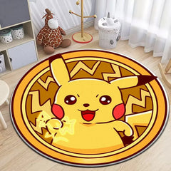 Pokemon Pikachu cartoon cute Printed Round Carpet,bedroom,Living Room,door mat