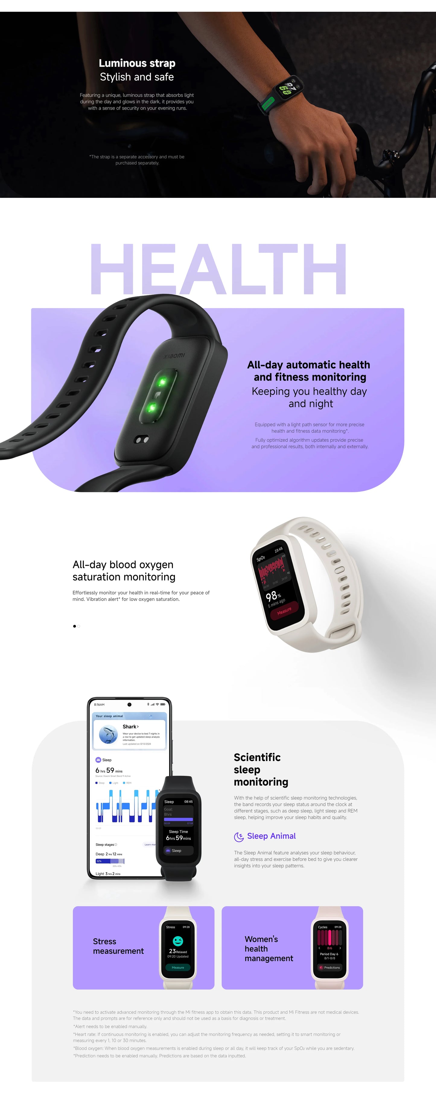 Global Version Xiaomi Smart Band 9 Active 1.47'' TFT display Xiaomi Band 9 Active Mi Band 9 Active Up to 18-day battery life