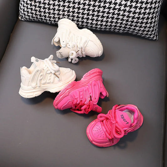Baby Chunky Shoes Girl Sports Shoes Toddler Boy Fashion Solid Color Sneakers