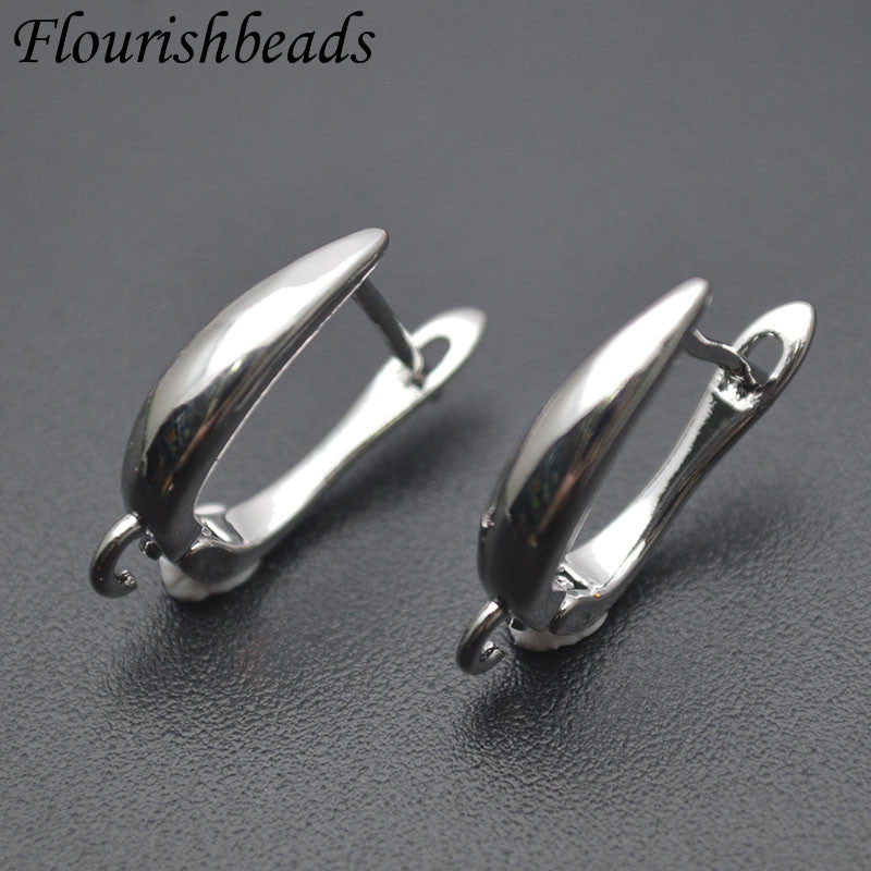 Nickle Free Anti-rust Real Gold Plating Metal Earring Hooks Women Jewelry Making Components 30pieces