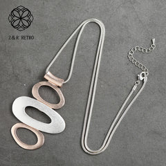 Long Necklace Vintage Geometric Sweater Goth Pendant Korean Fashion Pendants