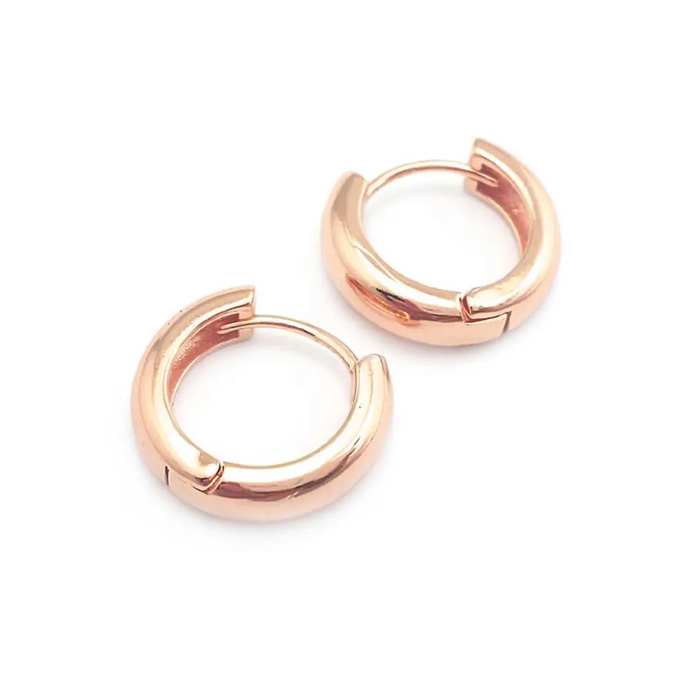 6PCS 14MM 16MM 18MM 23MM 25MM 30MM 18K Gold Color Brass Round Circle Loop Earrings Hoops Jewelry Making Supplies Accessories