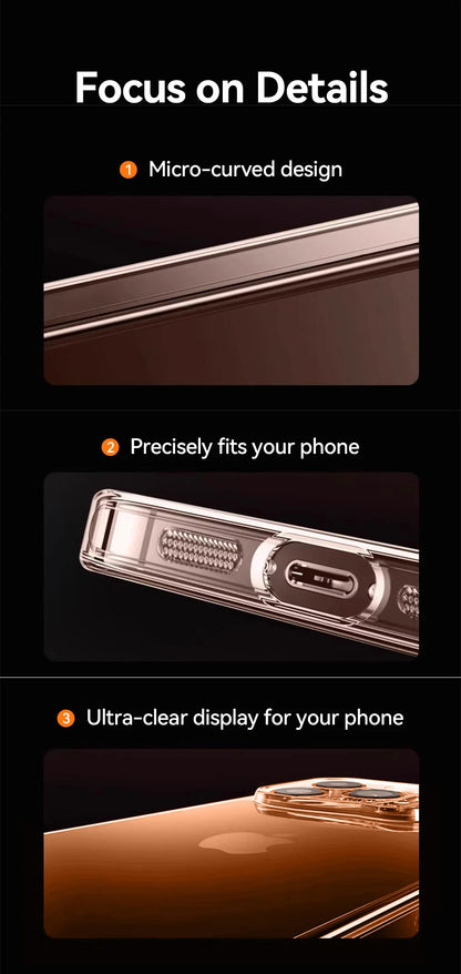 Joyroom Clear Case For iPhone 17 Pro Max Anti-drop Transparent Cover Non-yellowing Shockproof Ultra Slim Cover Screen Protection