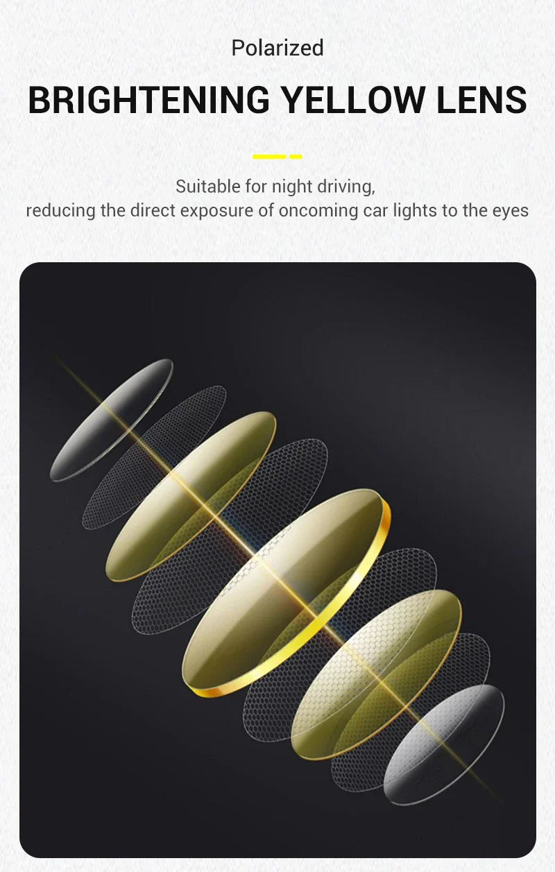 SCVCN New Yellow Polarized Cycling Sunglasses Men Bike MTB Driving Glasses Women Outdoor Sports Hiking Fishing UV400 Glasses