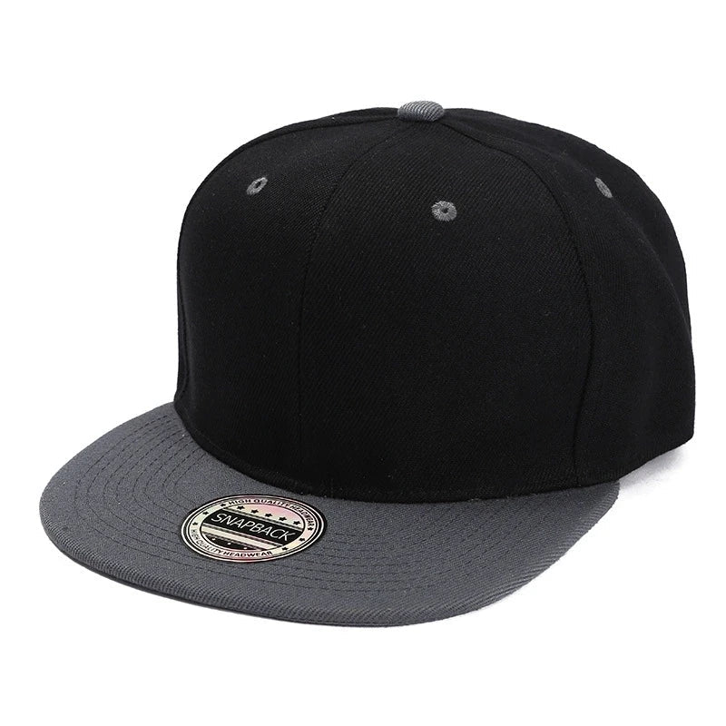 Color-Blocked Flat-Brim Baseball Cap Versatile  Sunshade and Sun Protection Hat Outdoor Fashion Unisex Street Hip-Hop Hat