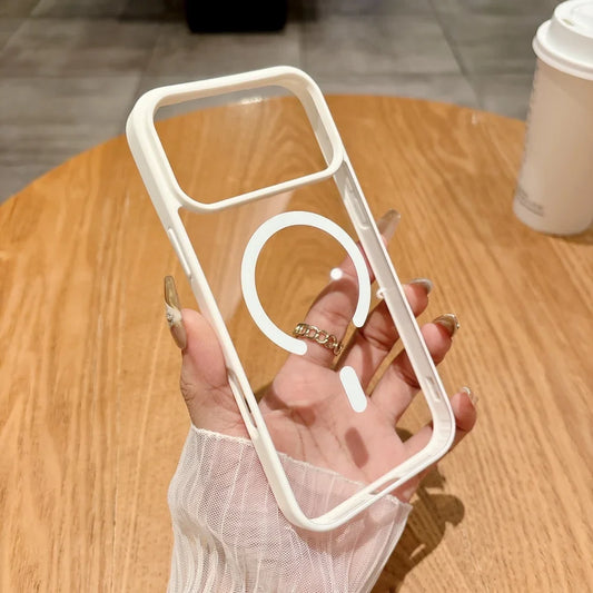 17 Pro Max For Magsafe Case For iPhone 17 Pro Max 17Pro 17ProMax Cover For iphone17 ProMax Original Transparent Acrylic Case