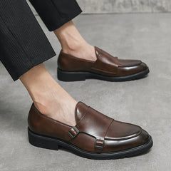 Men Fashion Formal Shoes Handmade Monk Shoes
