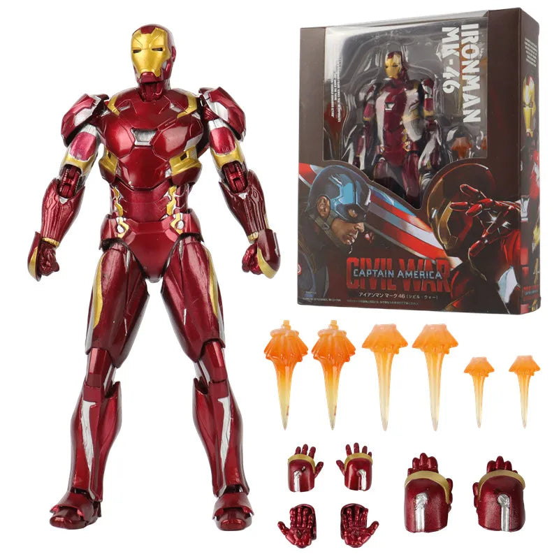 Iron Man MK85 MK50 MK20 MK5 MK7 Action Figure Model Collectible Toys birthday Gift for Children