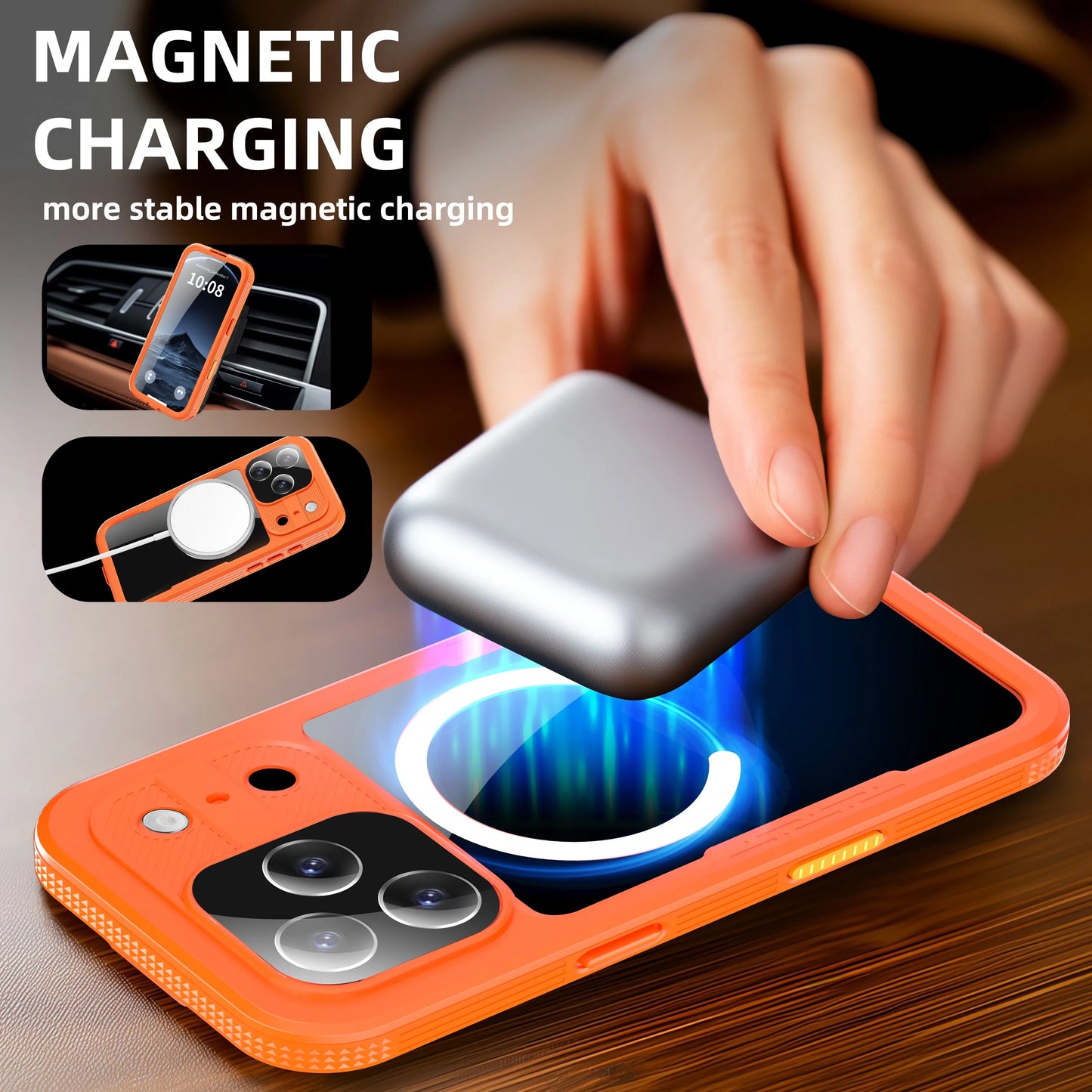 Magnetic Waterproof Phone Case for Swimming & Diving - Compatible with iPhone 17/17AIR/17Pro/17Promax