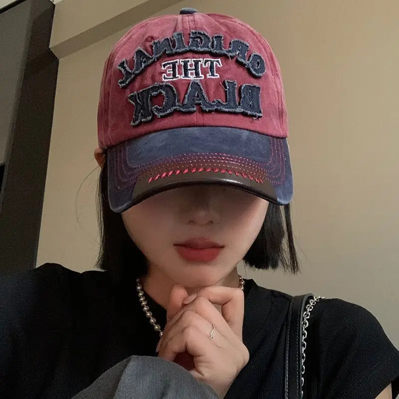 Hat Men's  Washed  Denim Cap Korean Version Outdoor Sunscreen  Casual Versatile Street Spring and Autumn Shade Baseball Cap