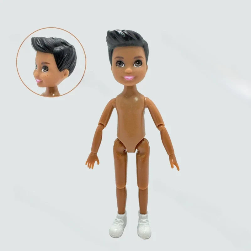 5-inch Little Doll Tan Skin 14.5cm Height Girl Dress Up Toy for Children Girls