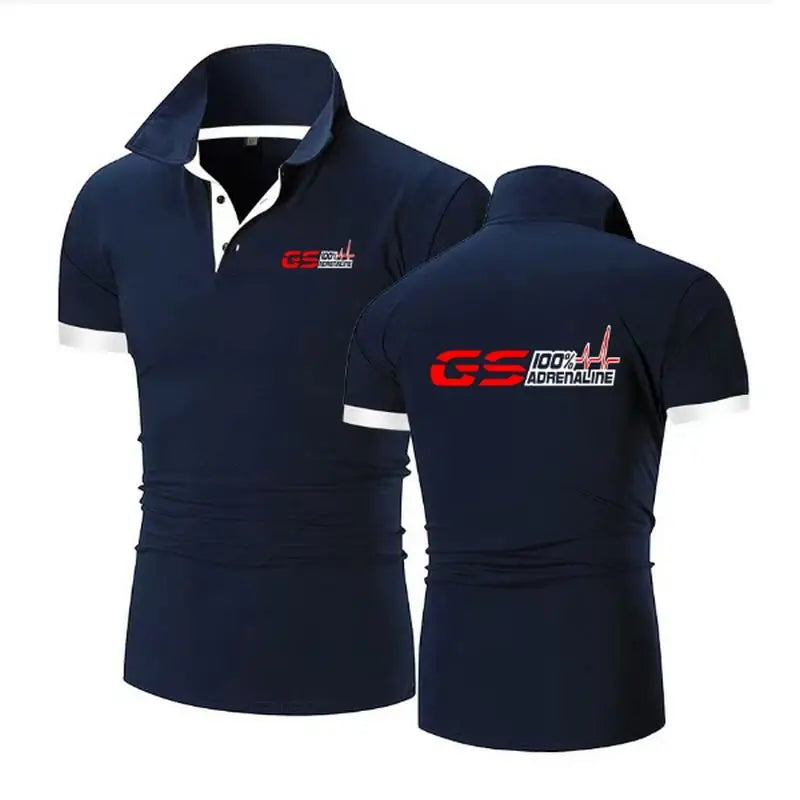 GS 100% Adrenaline Motorrad Biker Fan Short Sleeve POLO Shirt Tee Shirts GS1200 F1 M3 M4 M5 M6 X5 X6 Polo TShirt S-5XL
