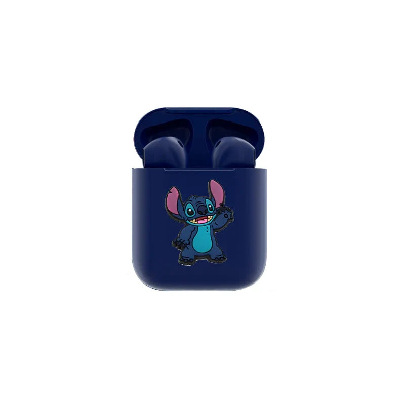Disney's New TWS i12 Wireless Headphones Bluetooth Stitch 5.0 Headphones Matte Macaron Headphones with Microphone Handsfree
