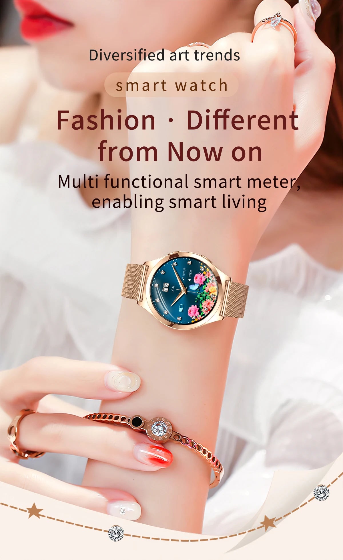 LIGE Luxury 1.27" HD Screen Smart Watch Women Waterproof Bluetooth Call Women’s Bracelet Sports Health Monitor Ladies Smartwatch