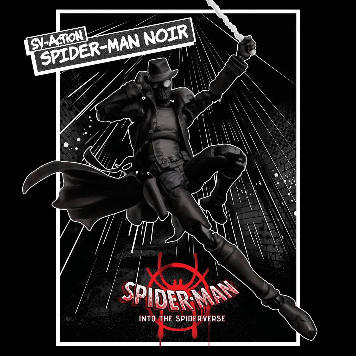 Spider Man Noir Peter Parker Ultimate Black Spider Man Earth-90214 Darkness SHF Toys Action Figure Model Kids Gift