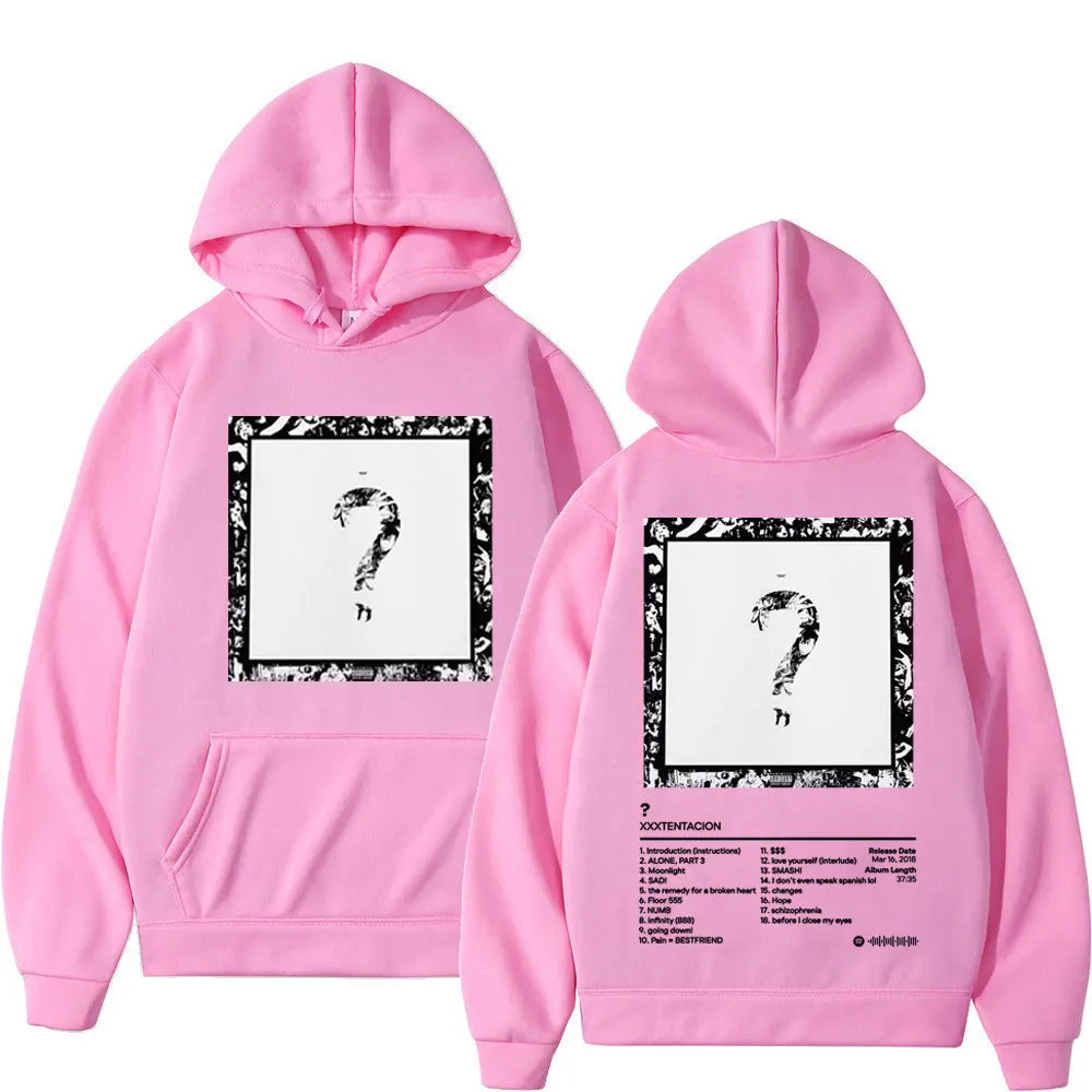 Rapper XXX Music Album Printed Hoodies Men Women Fashion Vintage Hooded Sweatshirt