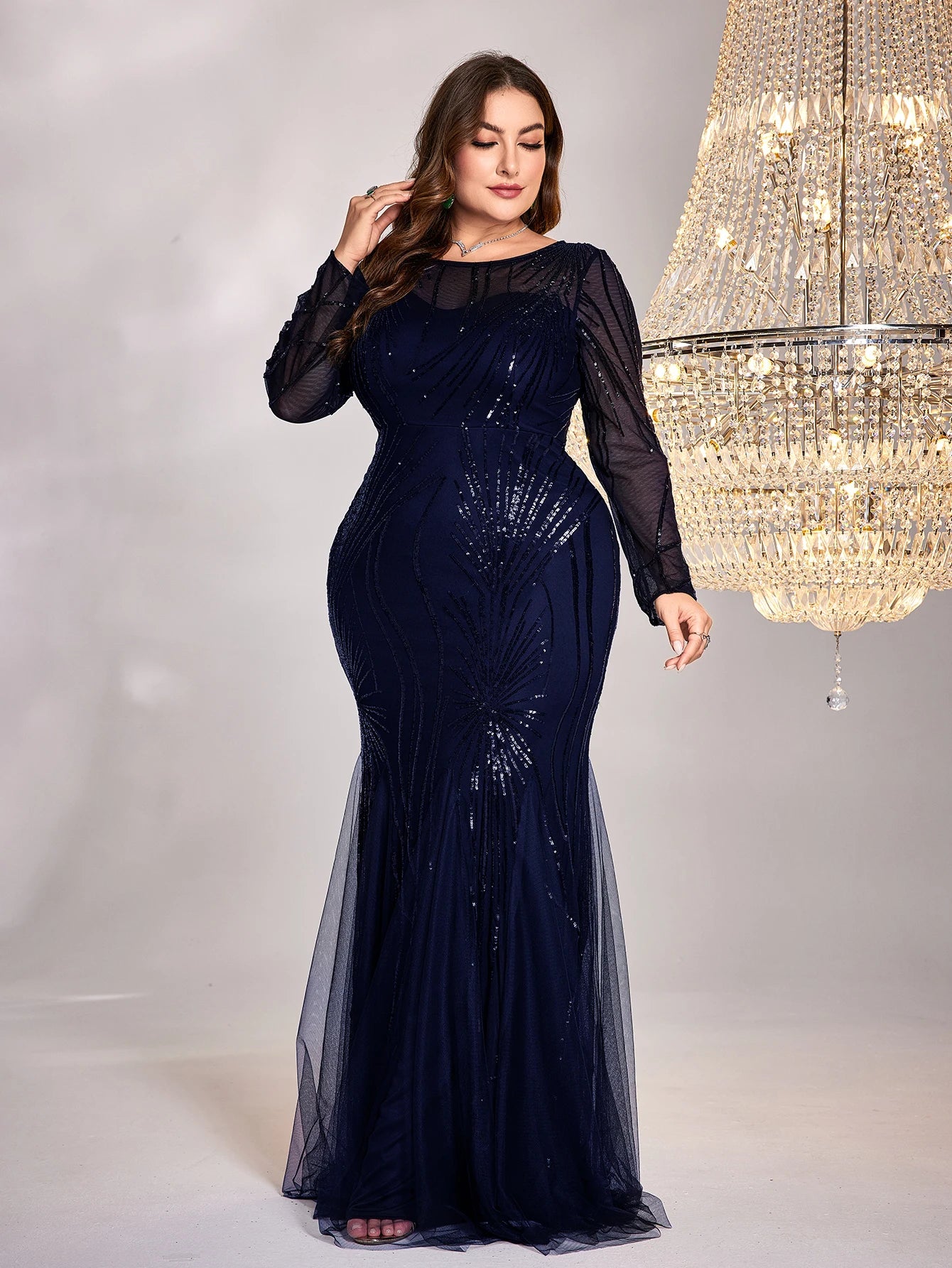Homecoming Dresses: Long Sleeves Sequin Evening Dresses For Women Prom Dress