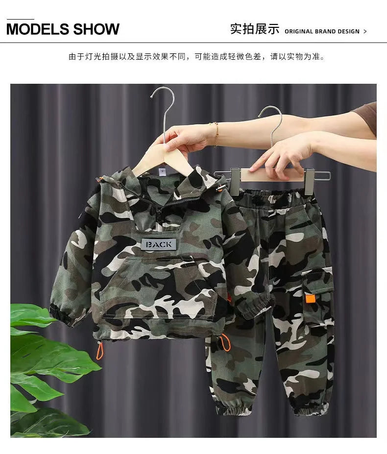 New Spring Autumn Baby Clothes Suit Boys Outfit Sets Koean Baby Boys Coat + Pants SetsChildren's Set 2 To 6 years Kids Outfits