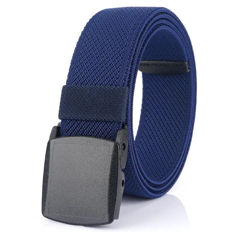 VATLTY Metal Free Men's Elastic Belt Strong Engineering Plastic Quick Release Nylon Buckle Unisex Stretch Belt Outdoor Girdles