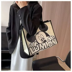 Disney Mickey Canvas Bag Women's Versatile Casual Shoulder Bag