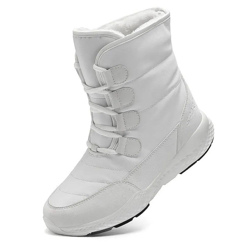TUINANLE Women Boots Winter White Snow Boot Short Style