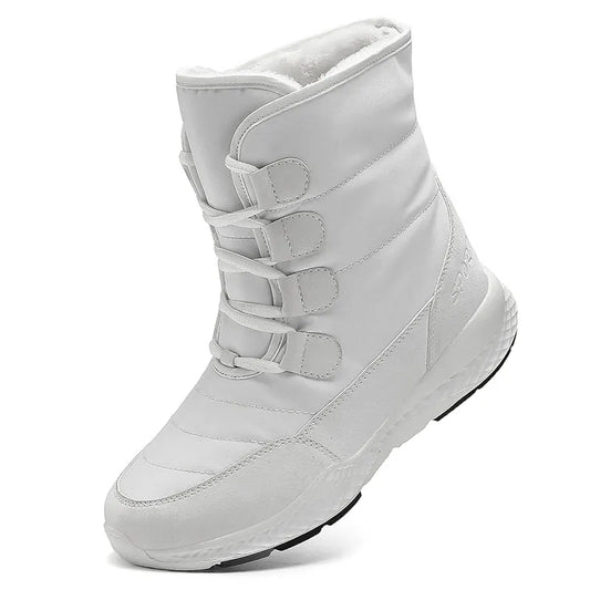 TUINANLE Women Boots Winter White Snow Boot Short Style